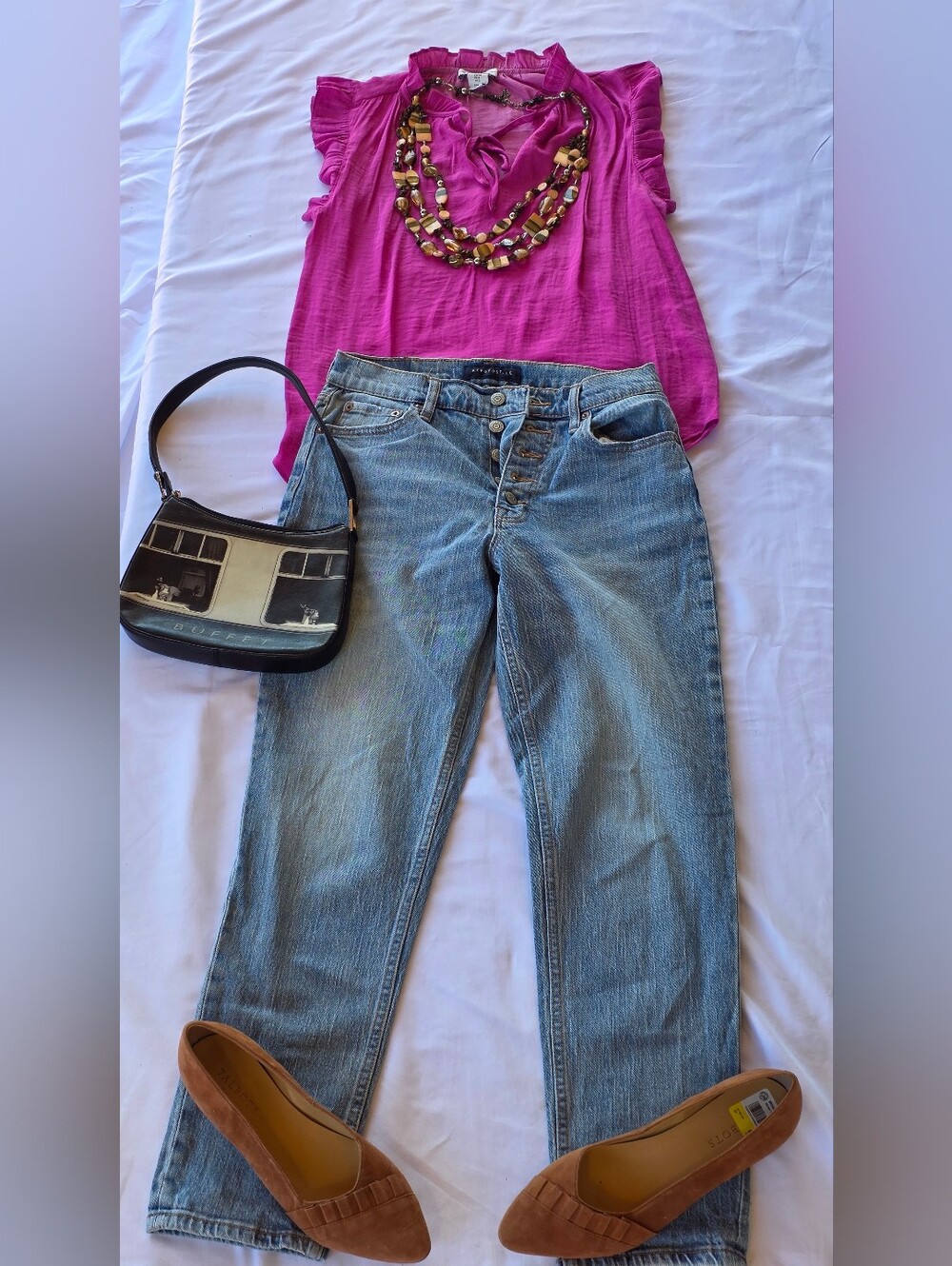 Aeropostale Mom Jeans Button Fly Light Wash High Rise Straight Leg Size 2
